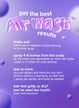 infographic detailing how to get the best results with airwash.